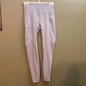 Reebok Light Gray Active Leggings With Pockets